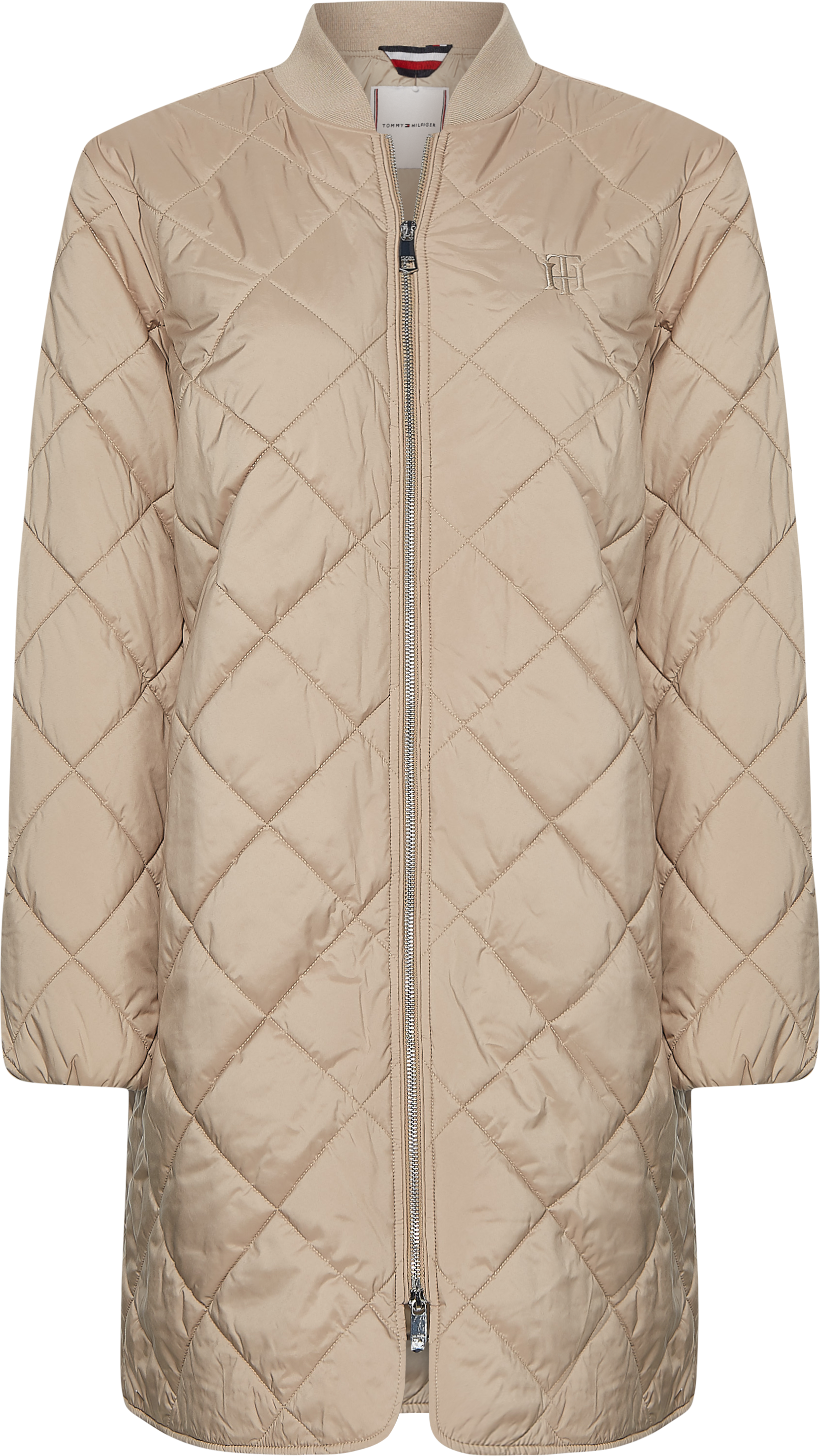 Tommy Hilfiger Quilted Long Bomber Jacket
